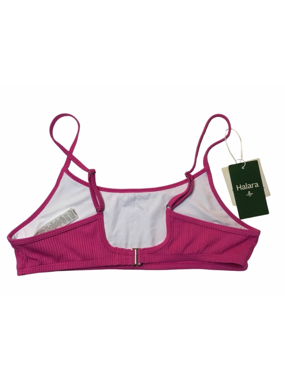 Halara Pink Ribbed Bikini Top M - Picture 2 of 7
